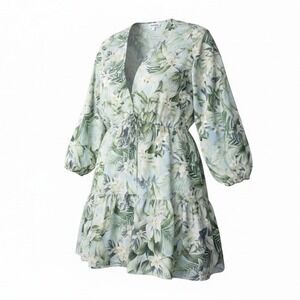 Tommy Bahama Womens Large Paradise Fronds Open Front Tunic Swim Cover Up NWT